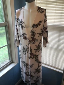 Les Amis Blush Kimono Lungo Floreale Piccolo T0409-A 100% Rayon Primavera Boho Moda - Foto 1 di 7