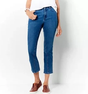 Jeans Isaac Mizrahi True Denim Pierna Recta con Inserto Med Indigo 2R A456843 - Imagen 1 de 7