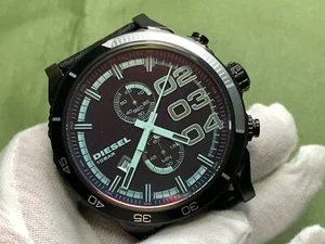 Diesel DZ4311 Double Down Series Analog Display Black Leather Quartz Men's Watch - Picture 1 of 17