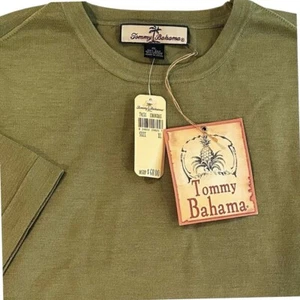 Tommy Bahama Silk Blend Short Sleeve Sweater Men's XL Olive Green Casual NWT - Picture 1 of 6