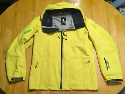 Descente Mens Yellow Size Medium Recco Taped Seam Seal Puffer Rain Jacket - Image 1 of 4