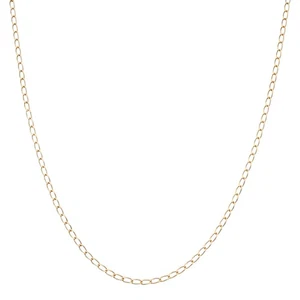 Pre-Owned 9ct Yellow Gold 20 Inch Oval Open Curb Chain Necklace 505mm(20") 9c... - Picture 1 of 1