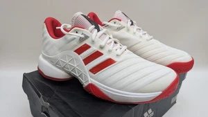 Tenis Adidas Mujer’s Barricade 2018 Talla 7 Blanco/Rojo Atlético - Imagen 1 de 24