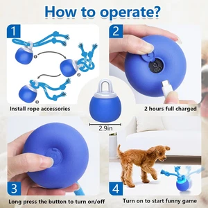 Giocattoli Interattivi per Cani con Movimento Attivato Squeaky Toy Palla Rotante Attivata per - Foto 1 di 7