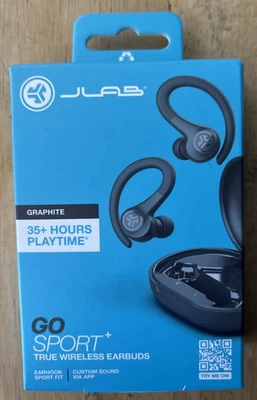 JLab Go Sport+ Wireless Earbuds (EBGAIRSPRTRBLK124) - Black... FREE S&H! - Image 1 of 2