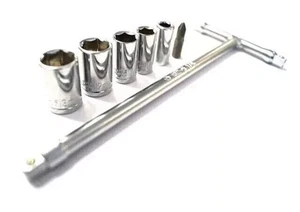 T-Bar Steckschlüssel Werkzeug Satz 6, 8, 10, 12, 13mm gut in Fendertasche zu tragen - Bild 1 von 1