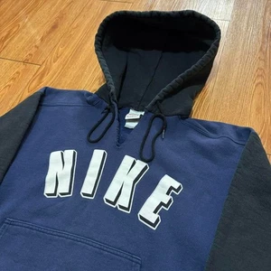 Vintage Nike Herren Hoodie Two Tone Spellout 90s Made in USA Größe Medium - Bild 1 von 8