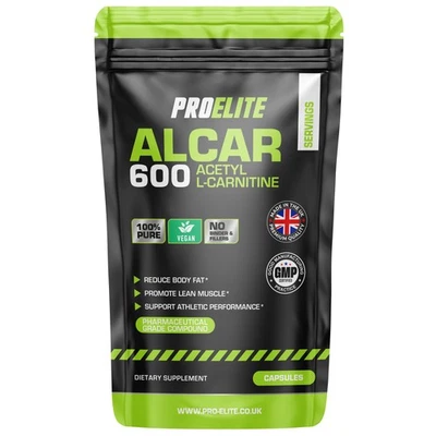 Acetyl L-Carnitine Capsules 600mg ALCAR ALC Weight Loss Diet Energy Fat Burner - Image 1 of 4