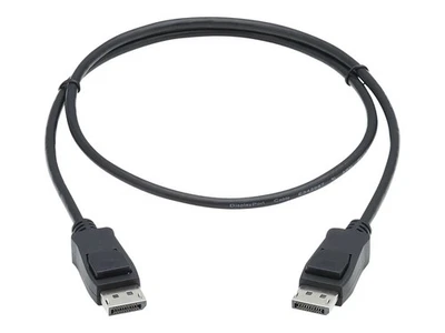 Tripp Lite DisplayPort 1.4 Cable w Latching Connectors 8K HDR M/M Black 3ft - Image 1 of 4