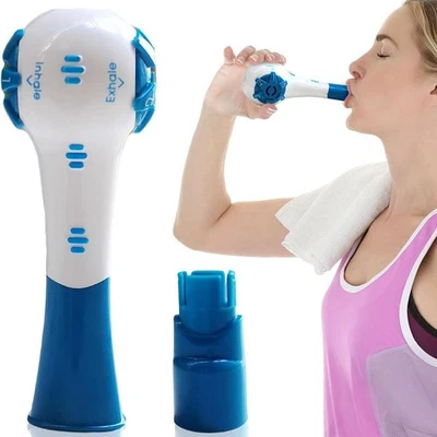 Entrenador de respiración Ejercitador de capacidad pulmonar de mano Herramienta de resistencia ajustable Foto 1 de 4