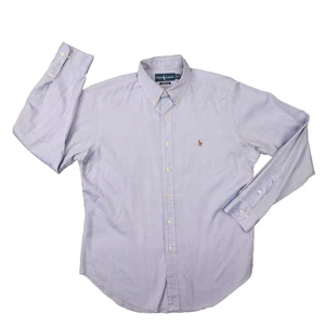 Ralph Lauren Vintage Classic Fit Blue Button Up Dress Shirt Men's size 16 34/35 - Picture 1 of 8