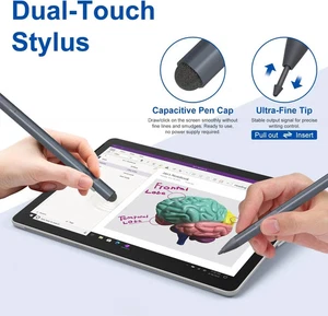 Surface Pen Compatible Stylus with USB-C & Touch Cap for Pro 12/11/10/9/8/7/6 - Picture 1 of 4