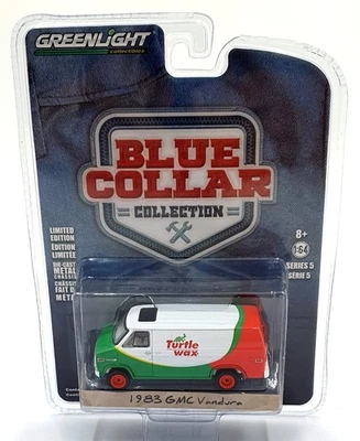 Greenlight 1/64 Scale 35120-E - 1983 GMC Vandura Van - White/Green - Image 1 of 4