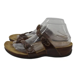 Zapatos SAS Mujer Talla 8 Sandalias EE. UU. Marrón Hebilla Cuña Comodidad - Imagen 1 de 13