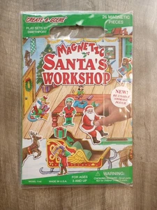 Vintage Smethport SELTEN RARITÄT magnetisch Santa's Workshop Spielzeug Create-A-Szene sehr guter Zustand - Bild 1 von 14