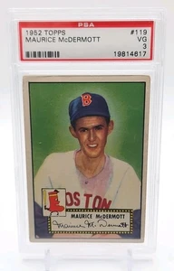 1952 TOPPS #119 MAURICE MCDERMOTT - PSA 3 VG - Picture 1 of 2