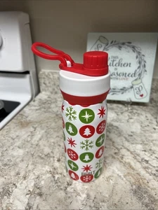 "BUILT"  16-Ounce Cascade Stainless Steel Holiday Water Bottle with Chug Lid - Picture 1 of 7