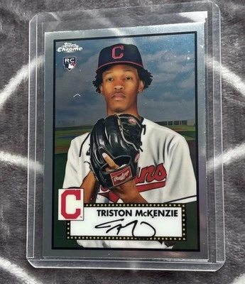2021 Topps Chrome Platinum Triston McKenzie #8 Base Rookie Indians RC - Image 1 of 4