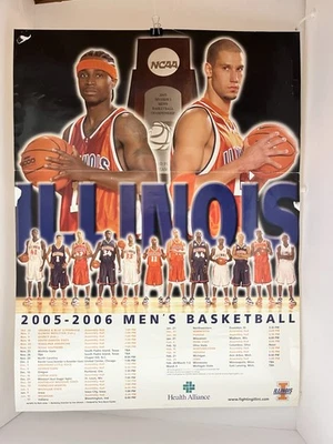 Illinois Illini 2005-06 NCAA Basketball Poster 24” X 18” Williams - Augustine - Image 1 of 4