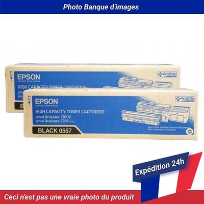 Epson 0557 Toner Cart Black High Yield Pack Of 2 - Photo 1/2