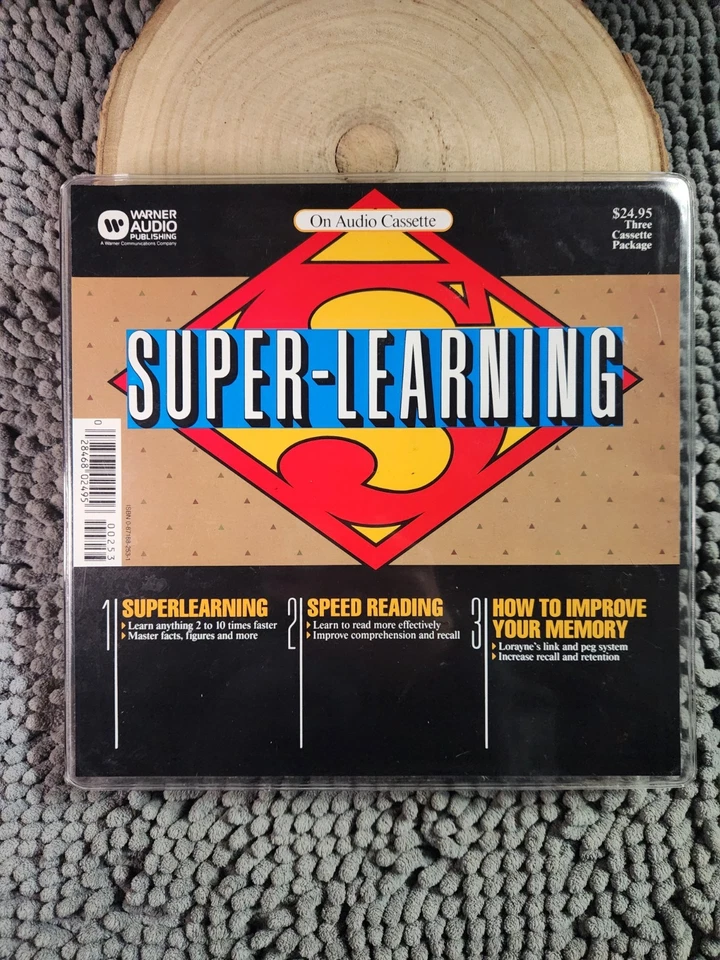 SUPER LEARNING Warner Audio Publishing Tape 3 Cassette~Speed Reading~Memory~NEW  - Image 1 of 4
