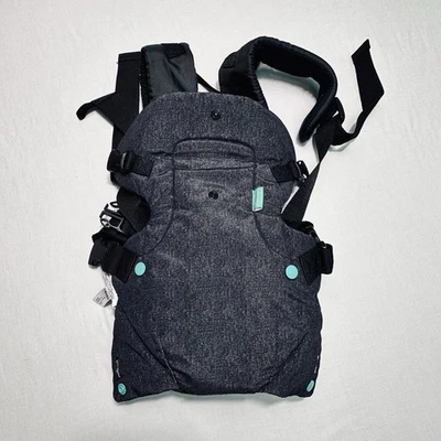 Детская переноска-раскладушка Infantino женская 4 в 1 трансформируемая темно-серая один размер - Изображение 1 из 4