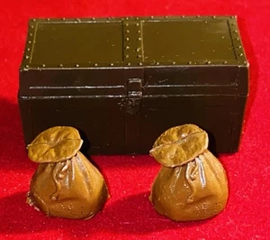 Vintage MARX Best of the West Johnny Lt. Brown Strong Box with Gold Bags '60's - Bild 1 von 6