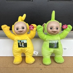 VNTG Talking Teletubbies Holographic Chest Green Dispsy & Yellow Laa-Laa Works - Picture 1 of 7