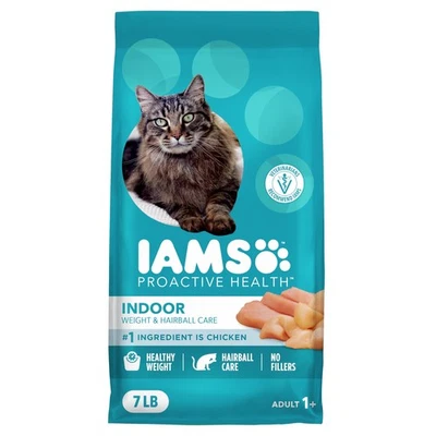 Сухой корм для взрослых кошек IAMS Proactive Health контроль веса в помещении и уход за волосами, - Изображение 1 из 4