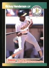Rickey Henderson 1989 Donruss Baseball's Best #78  Baseball Card
