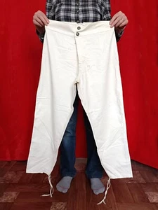 Antique Men's Military Underwear Long Johns Flannel WW2 era Army Uniform Vintage - Picture 1 of 8