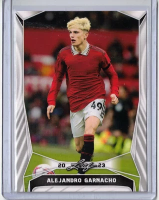 ALEJANDRO GARNACHO 2023 Leaf Soccer WHITE Parallel #B-1 Manchester United Winger - Image 1 of 2