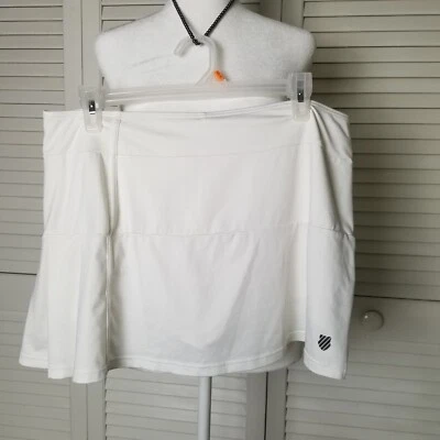 Women White K-Swiss Tennis/Pickleball Pleated Skort Size L - Image 1 of 4
