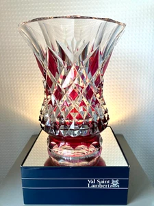 VAL ST-LAMBERT - Vase style art déco-modèle "Banco - rouge - C. Graffart 1956 - Picture 1 of 17