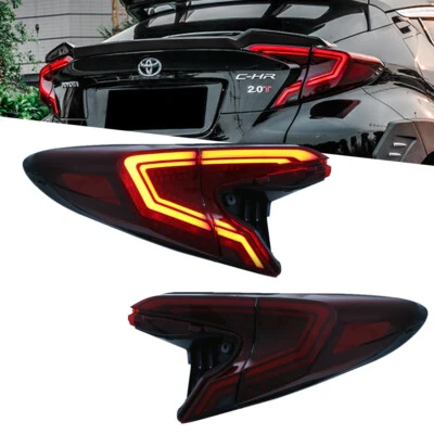 LED Tail Lights For Toyota C-HR 2018-2022 Animation Red Rear Lamps Assembly - Image 1 of 4