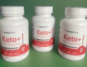3 Keto Bites ACV Gummies Maximum Strength Weight Loss Supplement Exp: 02/2026 - Picture 1 of 3