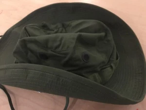 Cappello giungla vietnam boonie con rete per la testa, nuovo vecchio stock, ripstop, 6 5/8,1969 - Foto 1 di 5