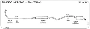 MARMITTA CENTRALE PER ROVER Mini 500 L/LS 548 cc 31 cv/23 kw 1987/1991 - Imagen 1 de 1