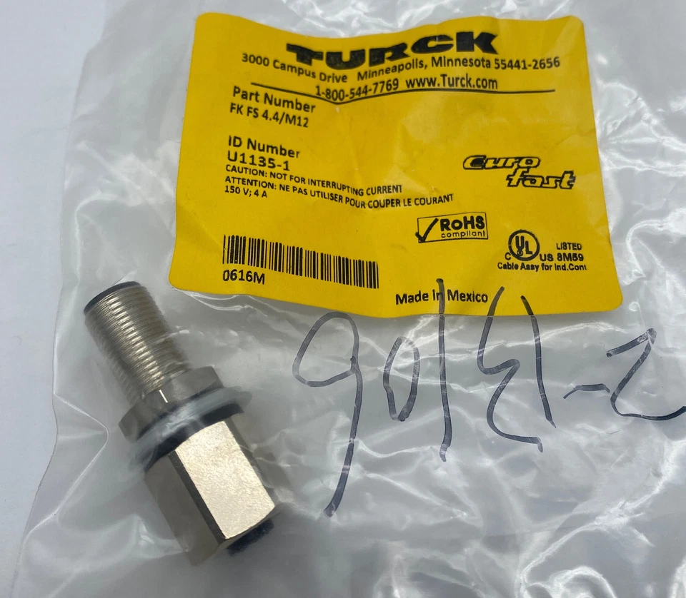 Turck FK FS 4.4/m12 Euro Fast U1135-1 M12 Connector