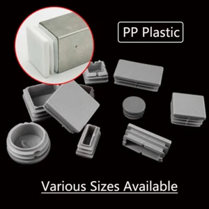 Tapones de plástico grises redondos/rectangulares para insertar tubos tapón - Imagen 1 de 55