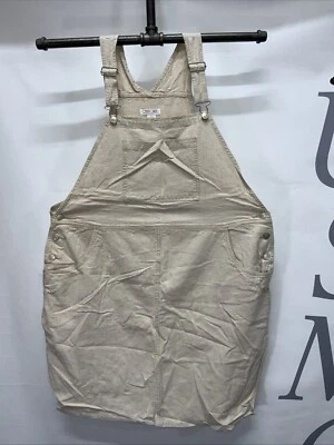 女式切诺基卡其色围兜工作服连衣裙大码 24W 码。                  000224 — 第 1/4 张图片