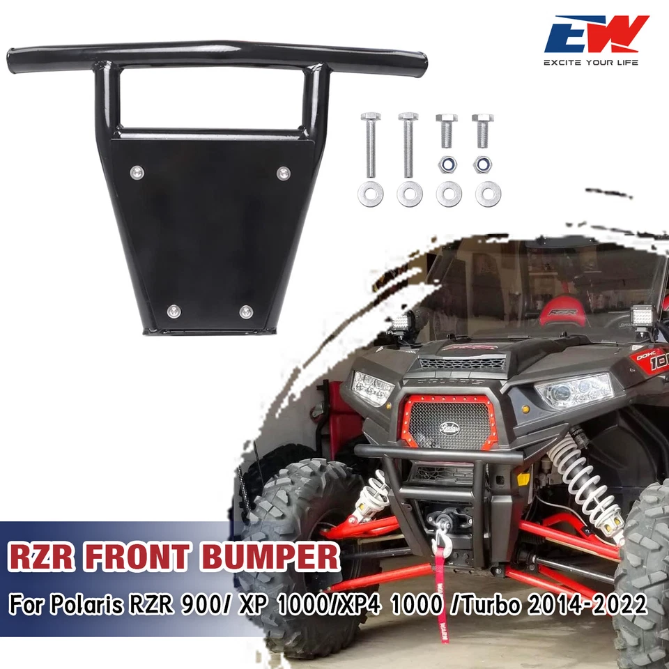Front Bumper Guard for Polaris RZR 900/ XP 1000/XP4 1000/Turbo 14-23 With Light  - Image 1 of 4