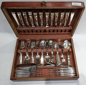 Gold Tip GORHAM Sterling Silver Flatware Set 92pcs SERVICE FOR 12 plus 8 Serving - Picture 1 of 10