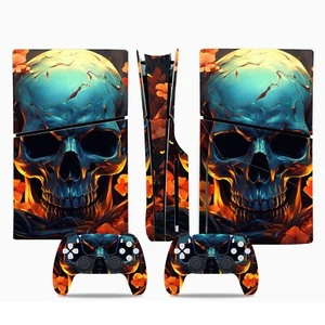 Schädel Totenkopf Skull Sony PS5 Playstation 5 Slim Skin Aufkleber folie Sticker - Picture 1 of 1