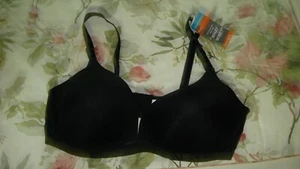 NWT Warner's Women's Flex Revolution Underwire Contour Black Bra 40D #3761A - Imagen 1 de 3