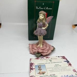 The Fairy Collection #5564 Ltd Ed ‘Follow Me’ Resin Fairy on a Pink Rose Dezine - Picture 1 of 7