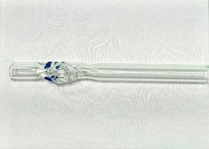Pipa para fumar de vidrio transparente premium de tabaco de 5 pulgadas de colección azul recto diablo - Imagen 1 de 5