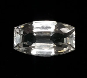 Loose Gemstone Natural White Sapphire 11.42 Ct Fancy Shape Certified Transparent - Picture 1 of 11