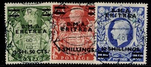 BOIC - ERITREA GVI SG E10-E12, 1948-49 JUEGO CORTO, USADO. Cat 77€. - Imagen 1 de 1