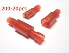 (100) RED 22-18 GAUGE NYLON BULLET CONNECTORS WIRE TERMINALS  FEMALE MALE US